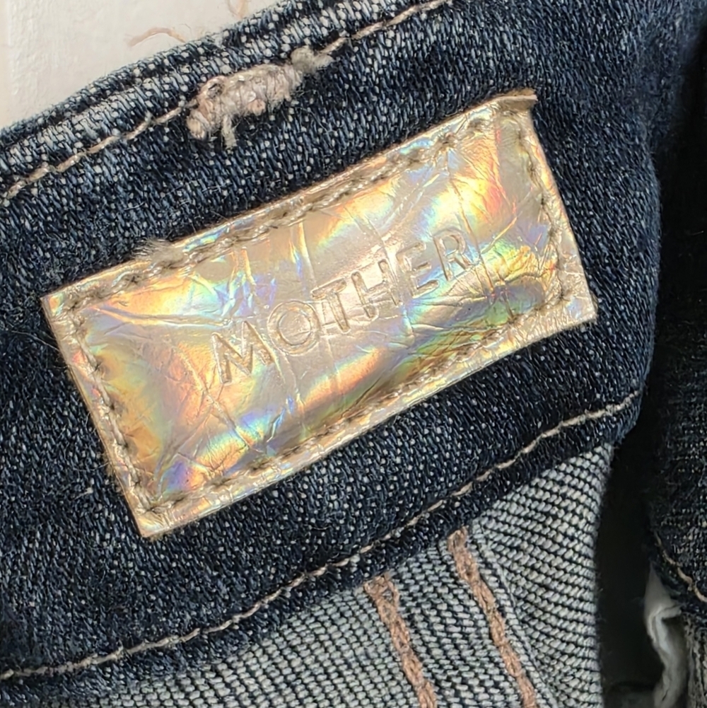 MOTHER The Looker Ankle Fray Skinny Jeans in Girl Crush Wash Size 26 Gently Used - Picture 6 of 7